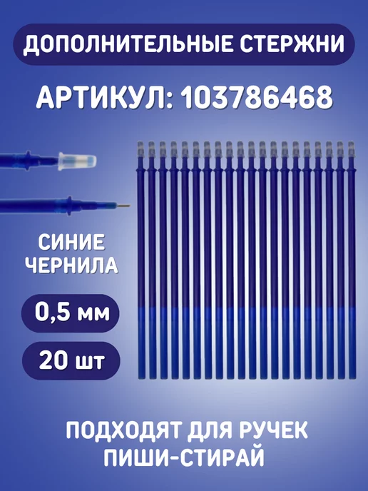 ШКОЛЬНАЯ РАСПРОДАЖА Ручки пиши стирай набор, синий, фото 2