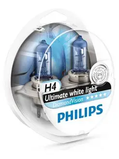 Автолампа H4 Philips Diamond Vision 5000K 12342DVS2 Philips 150634846 купить за 2 855 ₽ в интернет-магазине Wildberries