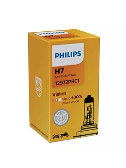 Автолампа H7 12V 55W (PX26d) Vision +30% Philips 150635095 купить за 579 ₽ в интернет-магазине Wildberries