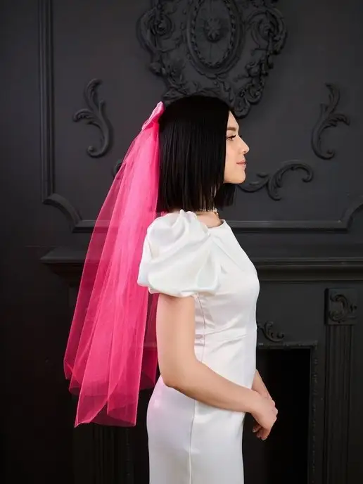 WedDay Фата для девичника -набор 5 розовых и 1 белая, белый, фото 8