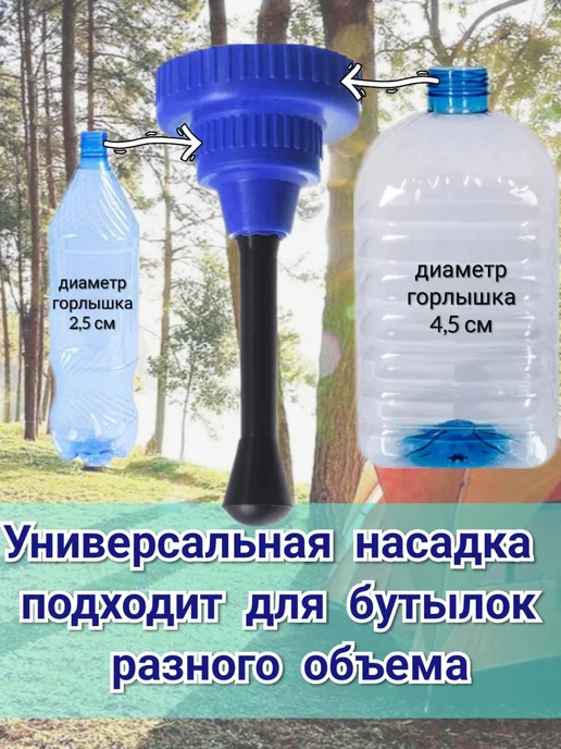 VESNA Насадка - умывальник рукомойник на пластиковую бутылку, синий, фото 2
