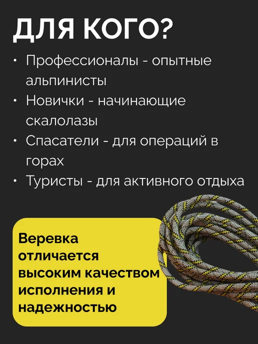 АзотХимФортис Веревка 11 мм статическая 50м, 50 м, фото 3