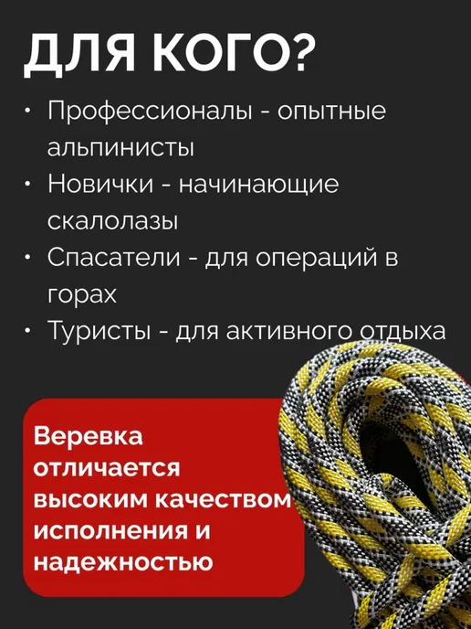 АзотХимФортис Веревка альпинистская статическая 12 мм 40 м, 40 м, фото 3