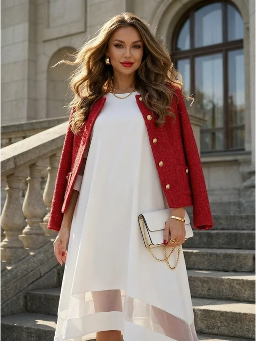 Posh style Платье праздничное свободное осеннее, вариант, фото 4
