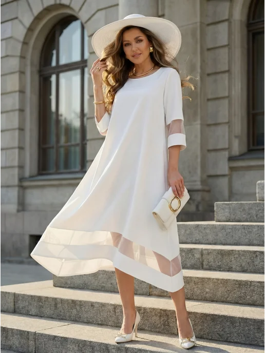 Posh style Платье праздничное свободное осеннее, вариант, фото 6