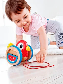 HAPE Звуковая Каталка на веревочке Птенец