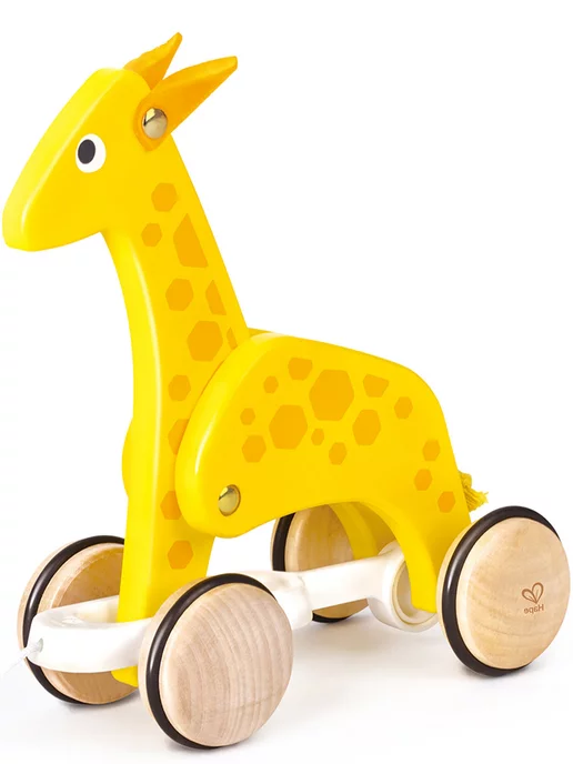 HAPE Каталка на веревочке Жираф, желтый, фото 3
