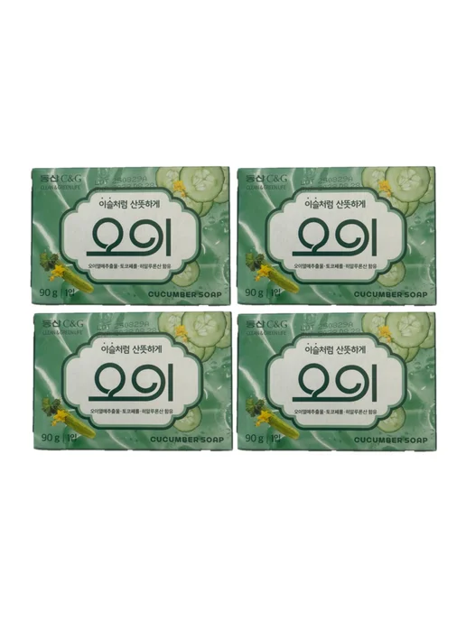 Clio New Cucumber Soap Огуречное туалетное мыло 4х90г, 4x90, фото 2