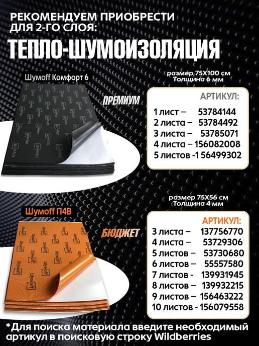 Шумофф Виброизоляция автомобиля, шумоизоляция Рефлекс 2, 12л, 12 л, фото 2