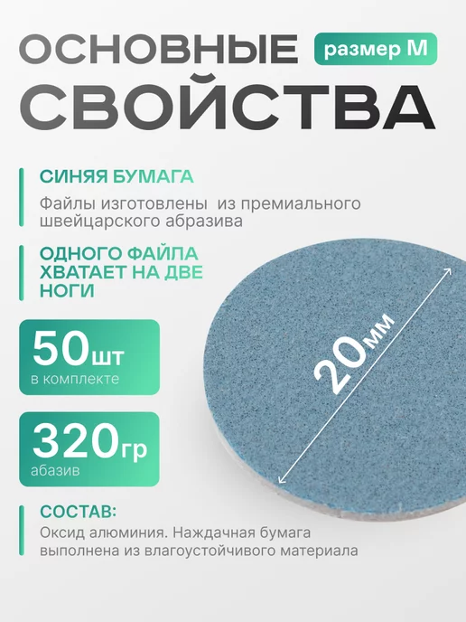 ELNAIL PRO Сменные файлы для педикюра SOFT M 320 грит Push Up, 50 шт, фото 2