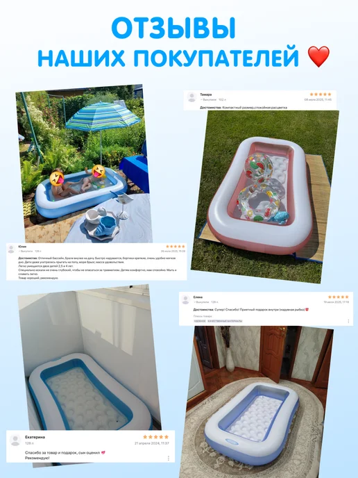 Intex Надувной бассейн детский для малышей с надувным дном малышам, голубой, фото 8