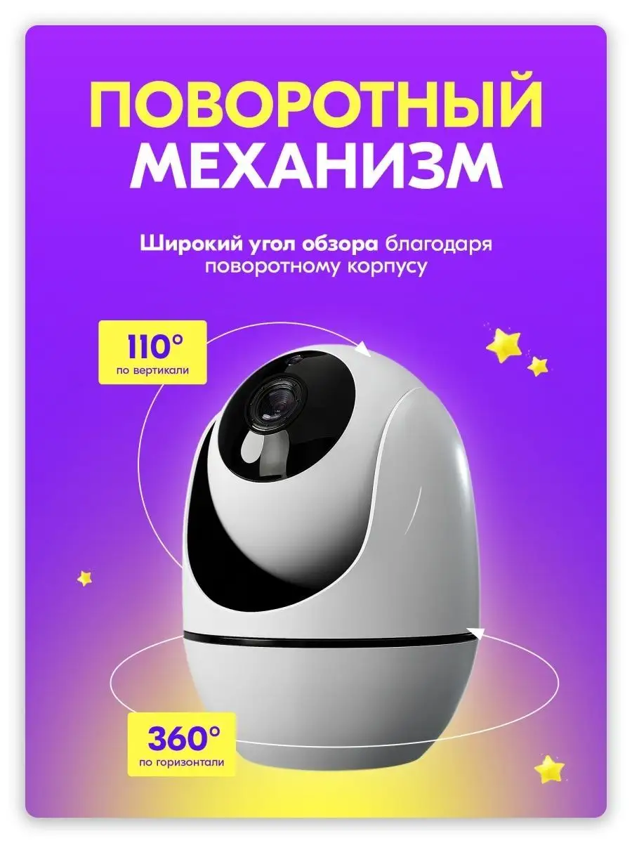 Видеоняня wi-fi для наблюдения за ребенком ip камера 360 ilyakrass_shop  150734938 купить за 2 150 ₽ в интернет-магазине Wildberries