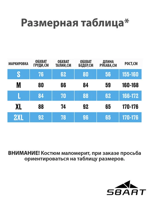 SBART Гидрокостюм неопреновый 3 мм, синий, фото 5