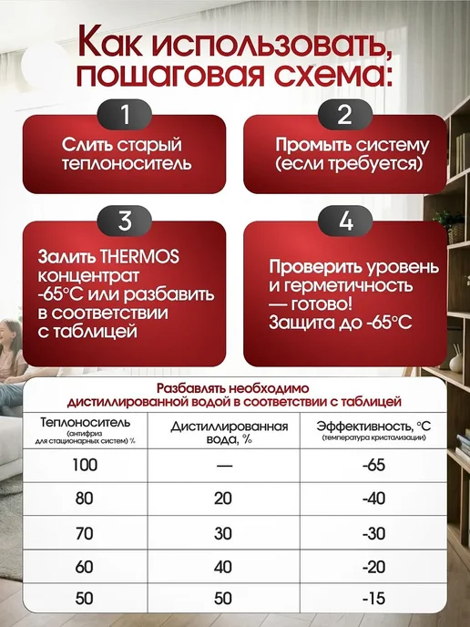 TERMOPOINT Теплоноситель для отопления 65 этилен 10кг, 10 кг, фото 3