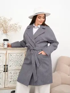 Пальто демисезонное в клетку Maltex moda 150777510 купить за 6 188 ₽ в интернет-магазине Wildberries