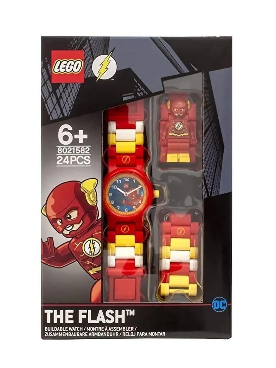 Часы конструктор DC THE FLASHс минифигуркой 24 деталей LEGO 150779468  купить в интернет-магазине Wildberries