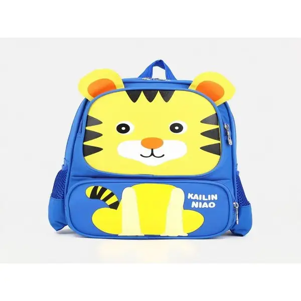 Рюкзак на молнии, 2 наружных кармана, цвет синий/жёлтый