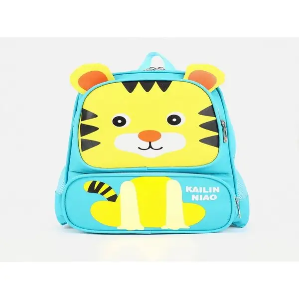 Рюкзак на молнии, 2 наружных кармана, цвет голубой/жёлтый