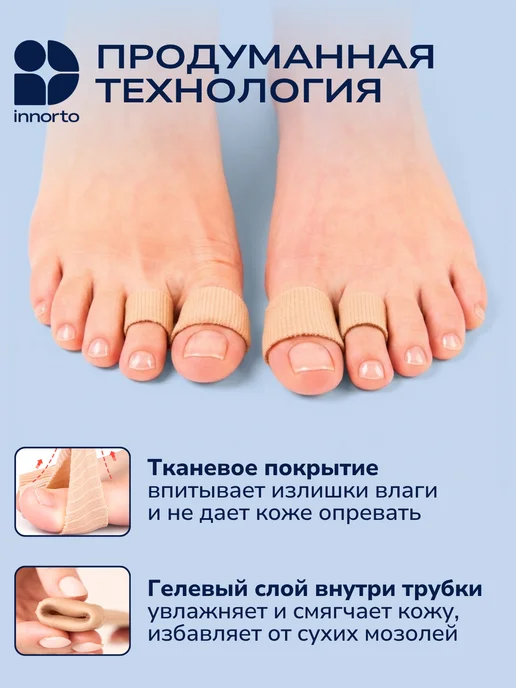 INNORTO Напальчники для ног от мозолей, вариант, фото 2