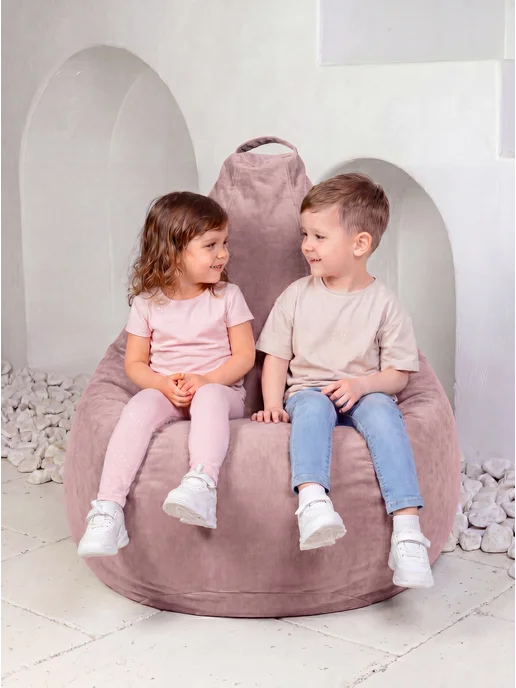 Goodpoof Кресло мешок 3XL микровелюр, розовый, фото 6