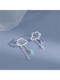 Серьги космос, звезды, луна, камень, асимметрия, длинные be self true jewel 150931390 купить за 397 ₽ в интернет-магазине Wildberries