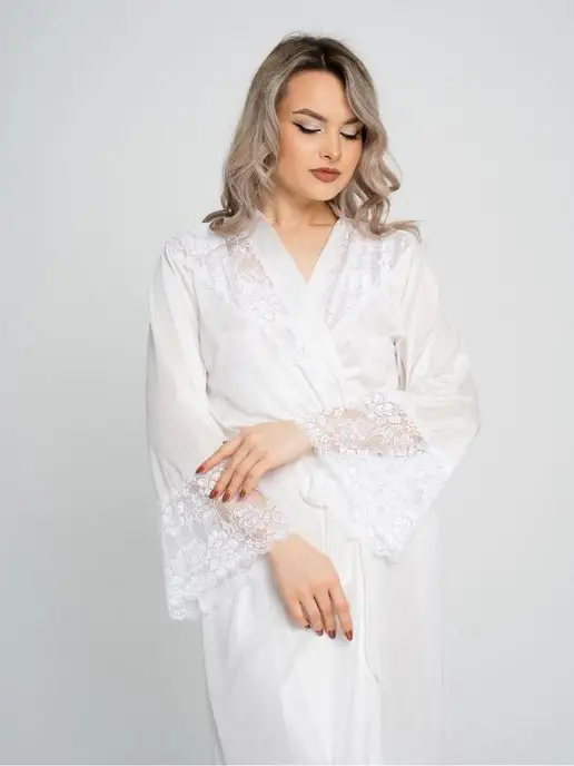 LIKA KG Пеньюар красивый кружевной с халатом, вариант, фото 2