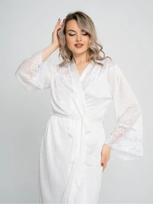 LIKA KG Пеньюар красивый кружевной с халатом, вариант, фото 8