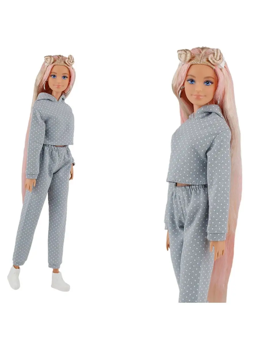 Как сшить спортивный костюм для куклы Барби / How to sew a tracksuit for a Barbie doll