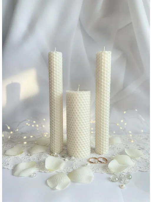 Candles of love Свадебные свечи Семейный очаг, белый, фото 2