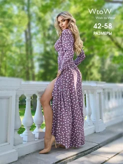 Стройнящее платье с разрезом декольте Wish to Wear 151081376 купить за 4 108 ₽ в интернет-магазине Wildberries