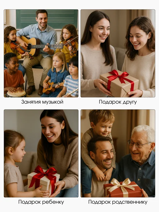 JAZZIS Калимба 17 нот деревянная с чехлом, вариант, фото 6