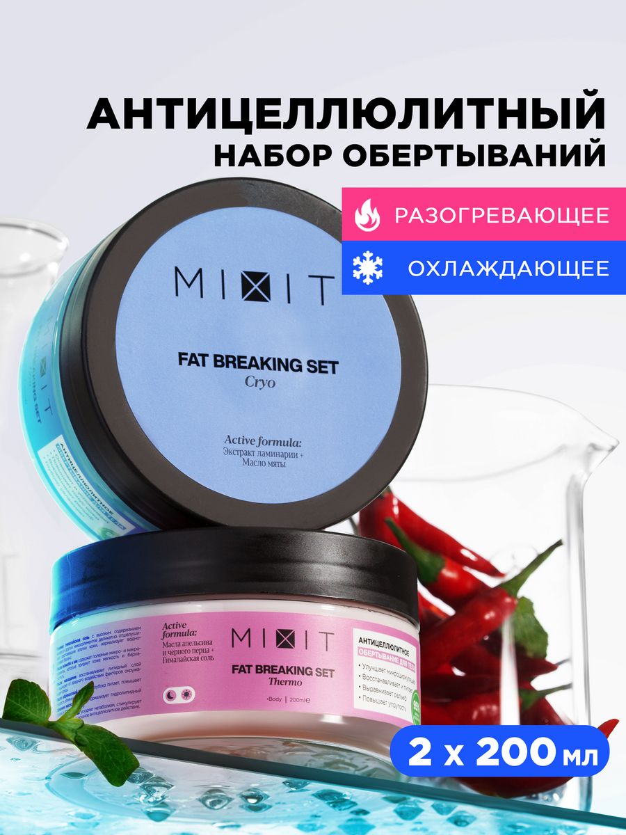 Антицеллюлитное холодное и горячее обертывание для тела MIXIT 151190621  купить за 525 ₽ в интернет-магазине Wildberries