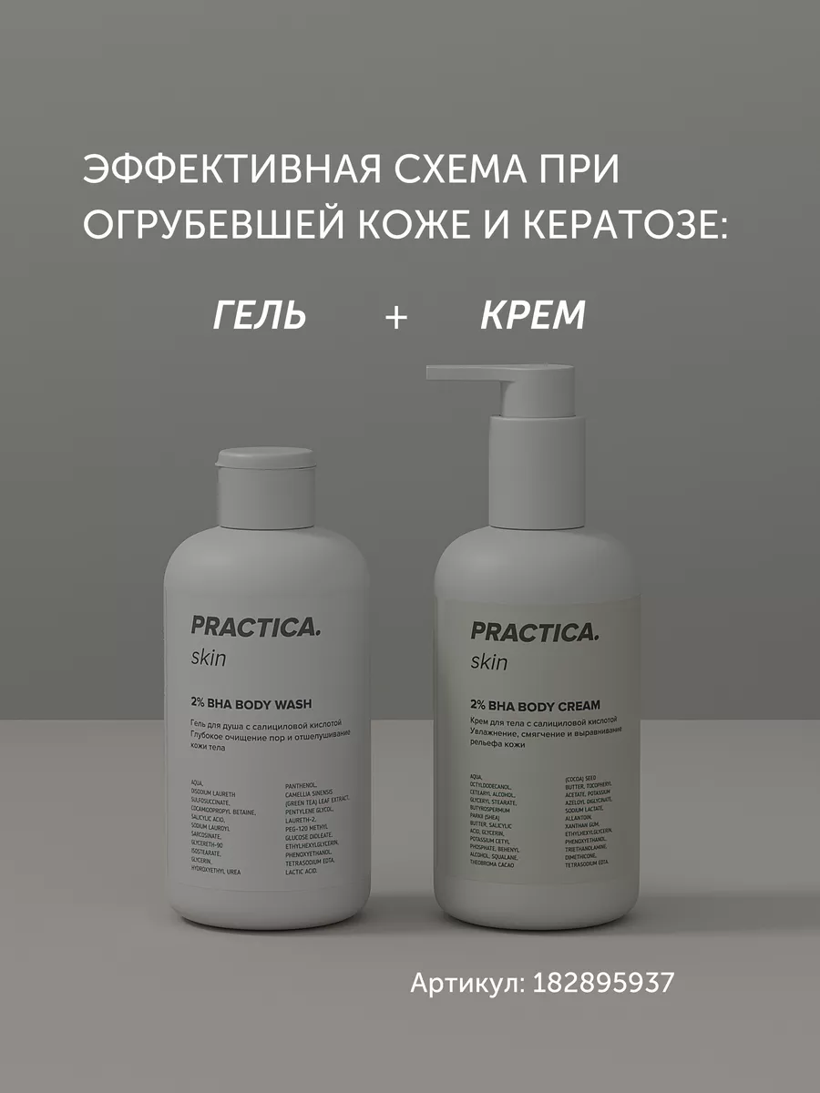 Салициловый гель для душа PRACTICA. 151190641 купить за 1 023 ₽ в  интернет-магазине Wildberries