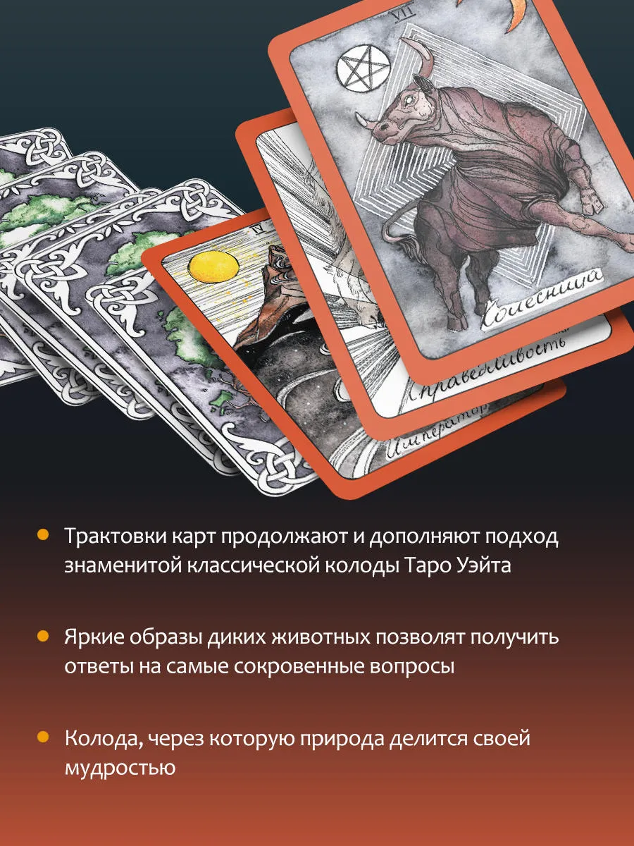 The Wild Magic Tarot. Таро Дикой магии 78 карт Издательство АСТ 151202057  купить за 640 ₽ в интернет-магазине Wildberries