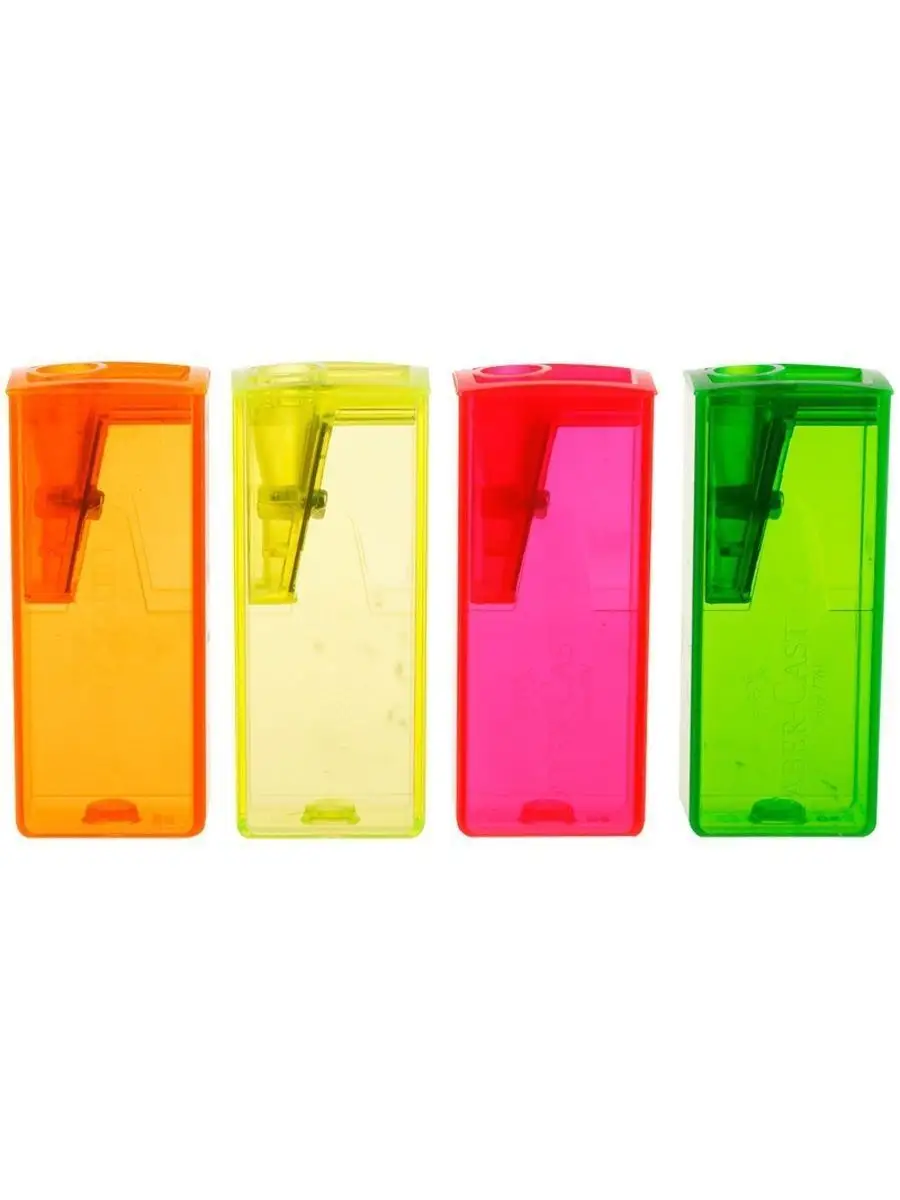 Точилка пластиковая Faber-Castell,1 отверстие,контейнер,4 шт