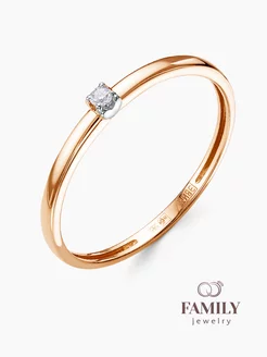 Золотое кольцо 585 с бриллиантом Family Jewelry 151289165 купить за 10 018 ₽ в интернет-магазине Wildberries