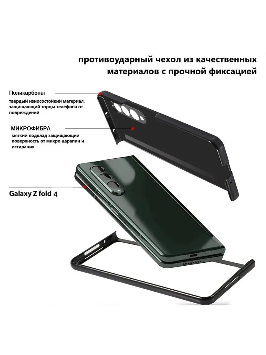 Чехол Samsung Z Fold 4/ кожаный бампер на Самсунг Фолд 4 iZi-shop 151341990  купить в интернет-магазине Wildberries