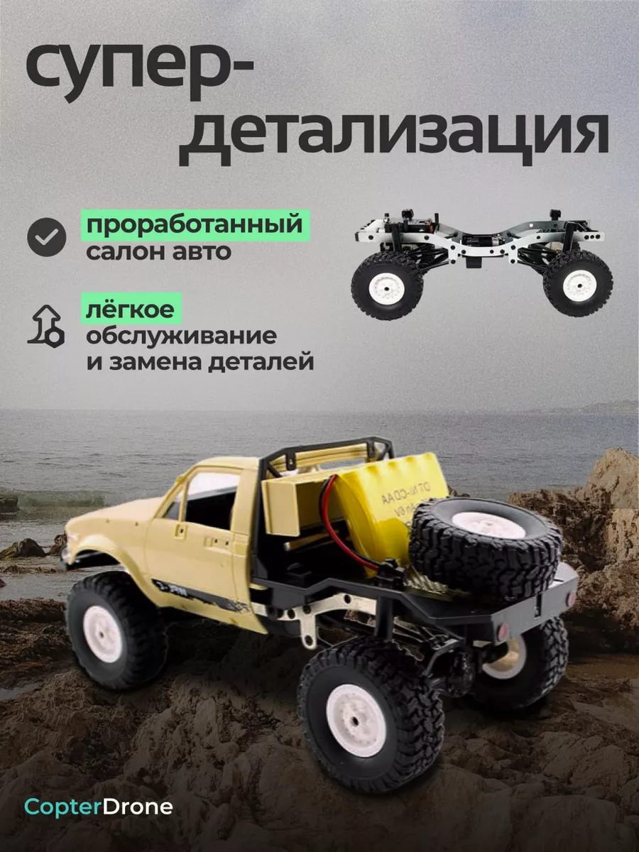 Радиоуправляемая машина WPL трофи краулер 1:16 4WD WPLC-14 WPL 151385740  купить за 3 339 ₽ в интернет-магазине Wildberries