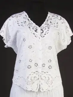Кружевная летняя блузка Reshelie Bali ART 151443838 купить за 3 910 ₽ в интернет-магазине Wildberries
