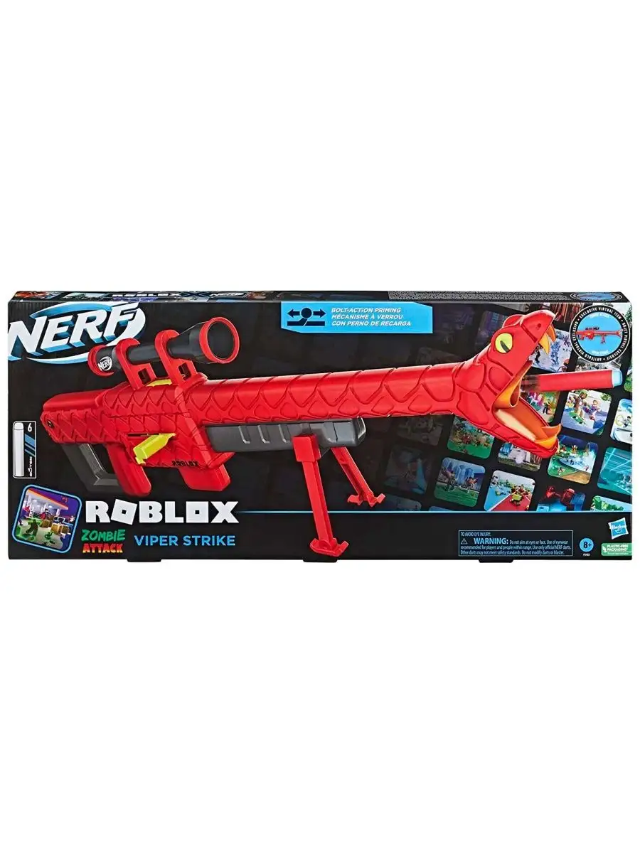 Бластер Нерф NERF Roblox Zombie Attack F5483 NERF 151479443 купить в  интернет-магазине Wildberries