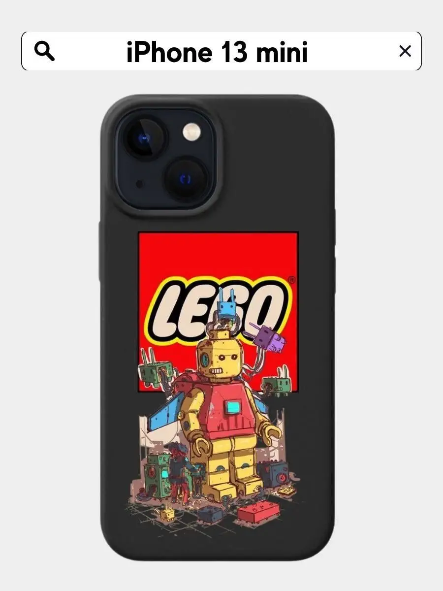 Чехол на iPhone 13 mini черный с принтом LEGO Chehooli 151503614 купить за  449 ? в интернет-магазине Wildberries