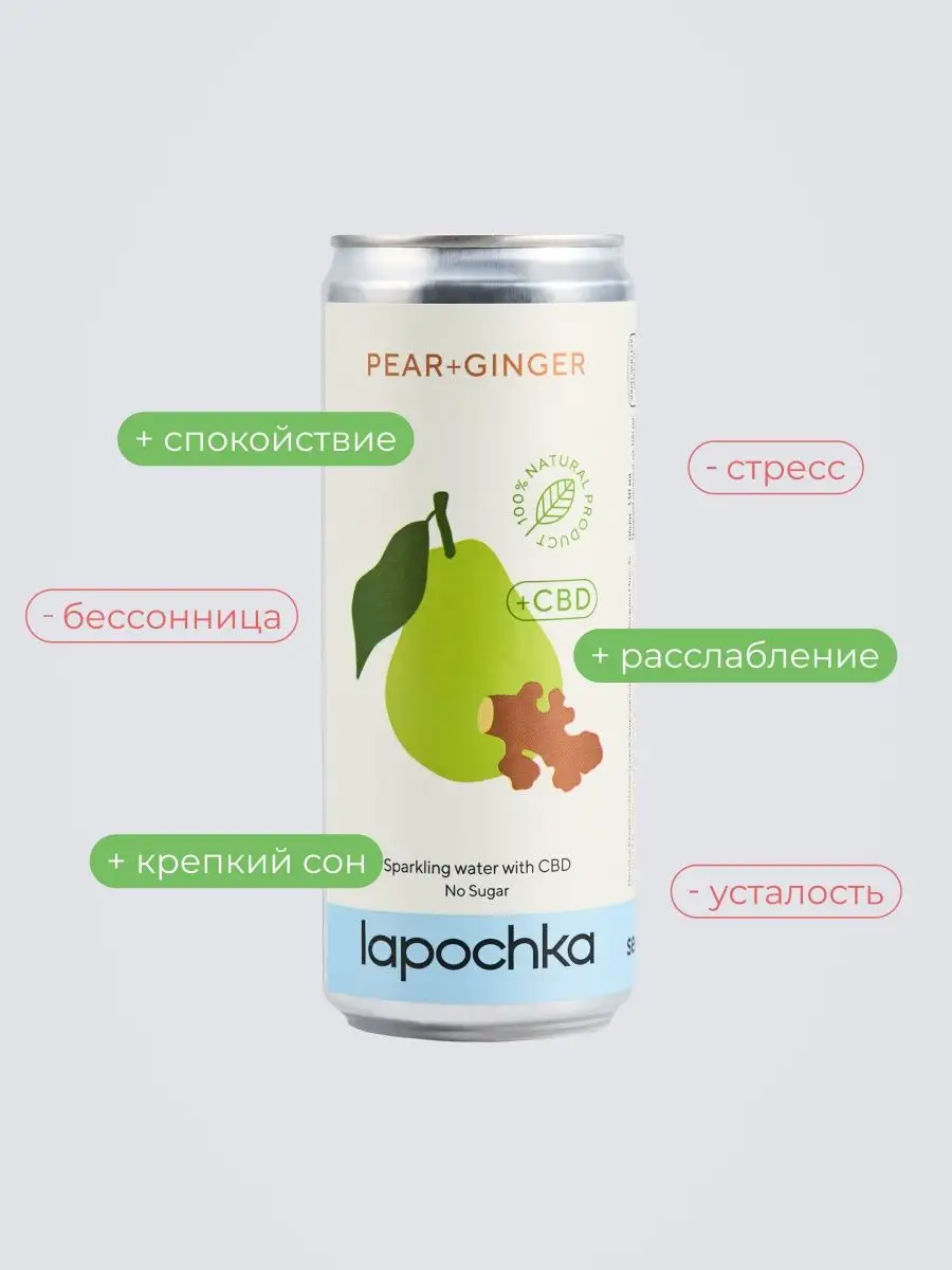 Напиток без сахара LAPOCHKA Груша + Имбирь 6 шт Lapochka Drinks 151514643  купить за 759 ₽ в интернет-магазине Wildberries