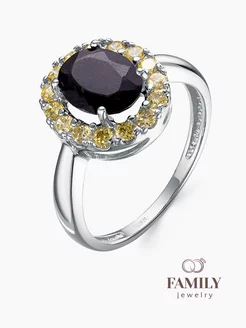 Кольцо с черной шпинелью из серебра 925 Family Jewelry 151622542 купить за 1 781 ₽ в интернет-магазине Wildberries