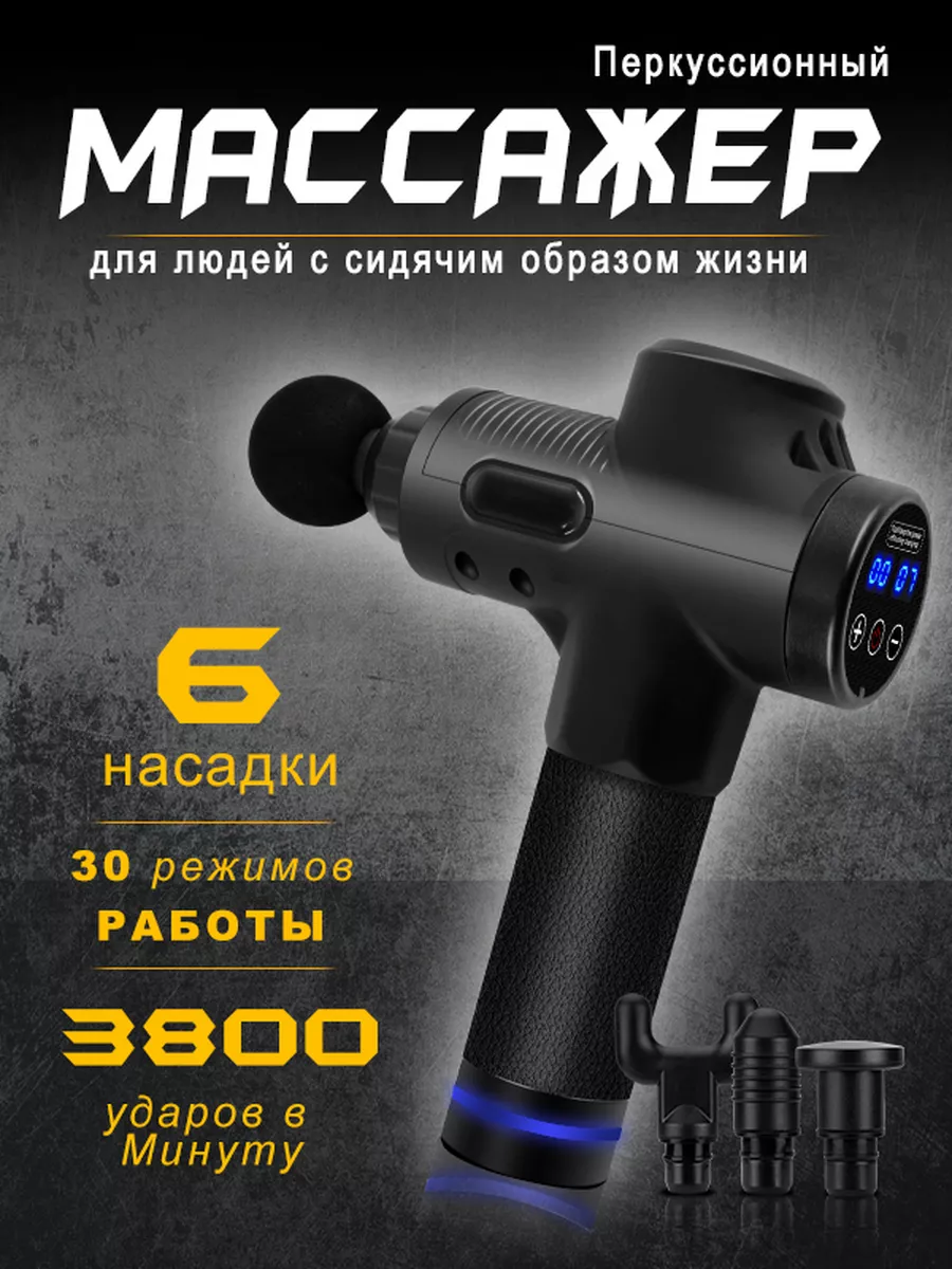 массажный пистолет 30 скоростей высокочастотный Rlaxyoo 151641973 купить за  2 418 ₽ в интернет-магазине Wildberries