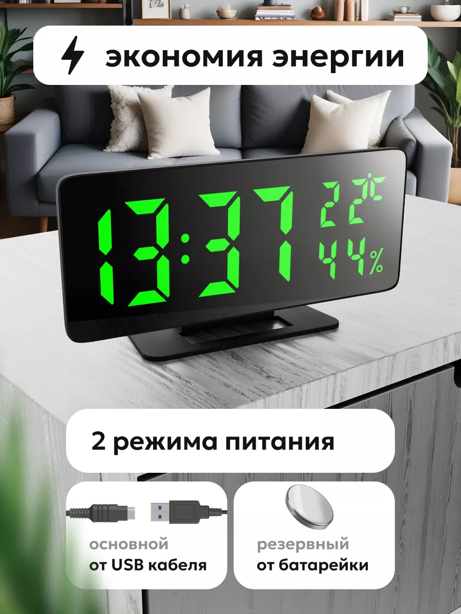 Часы настольные электронные от сети Tick Tock Shop 151643875 купить за 720  ₽ в интернет-магазине Wildberries