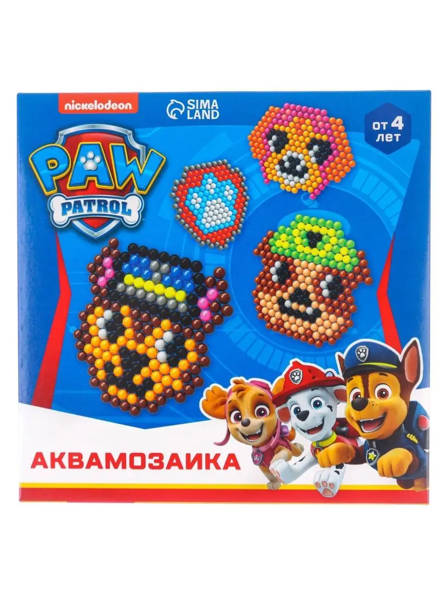 Аквамозаика Щенячий Патруль 4 фигурки PAW Patrol 151656155 купить за 439 ₽  в интернет-магазине Wildberries