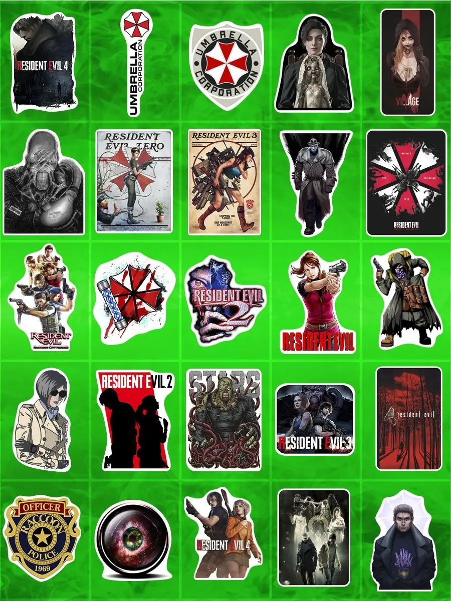 Стикеры наклейки на телефон стикерпак игра RESIDENT EVIL Sticker Rush  151677832 купить за 160 ₽ в интернет-магазине Wildberries