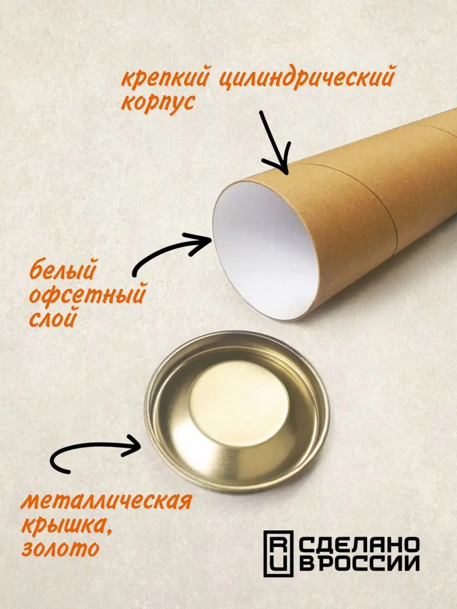 Тубус картонный для чертежей, рисунков, плакатов, 2шт ВБТР 151693321 купить  за 306 ₽ в интернет-магазине Wildberries