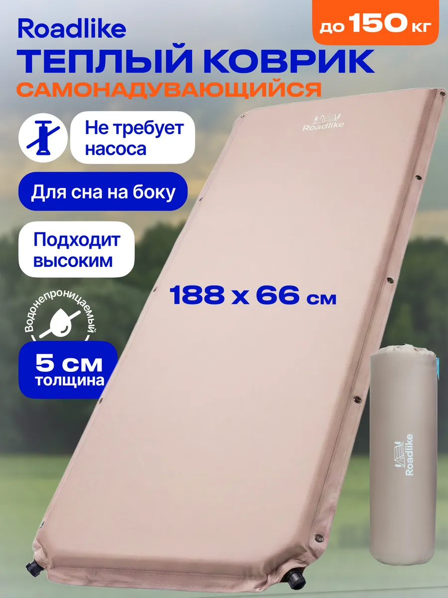 Коврик туристический самонадувающийся, матрас в палатку