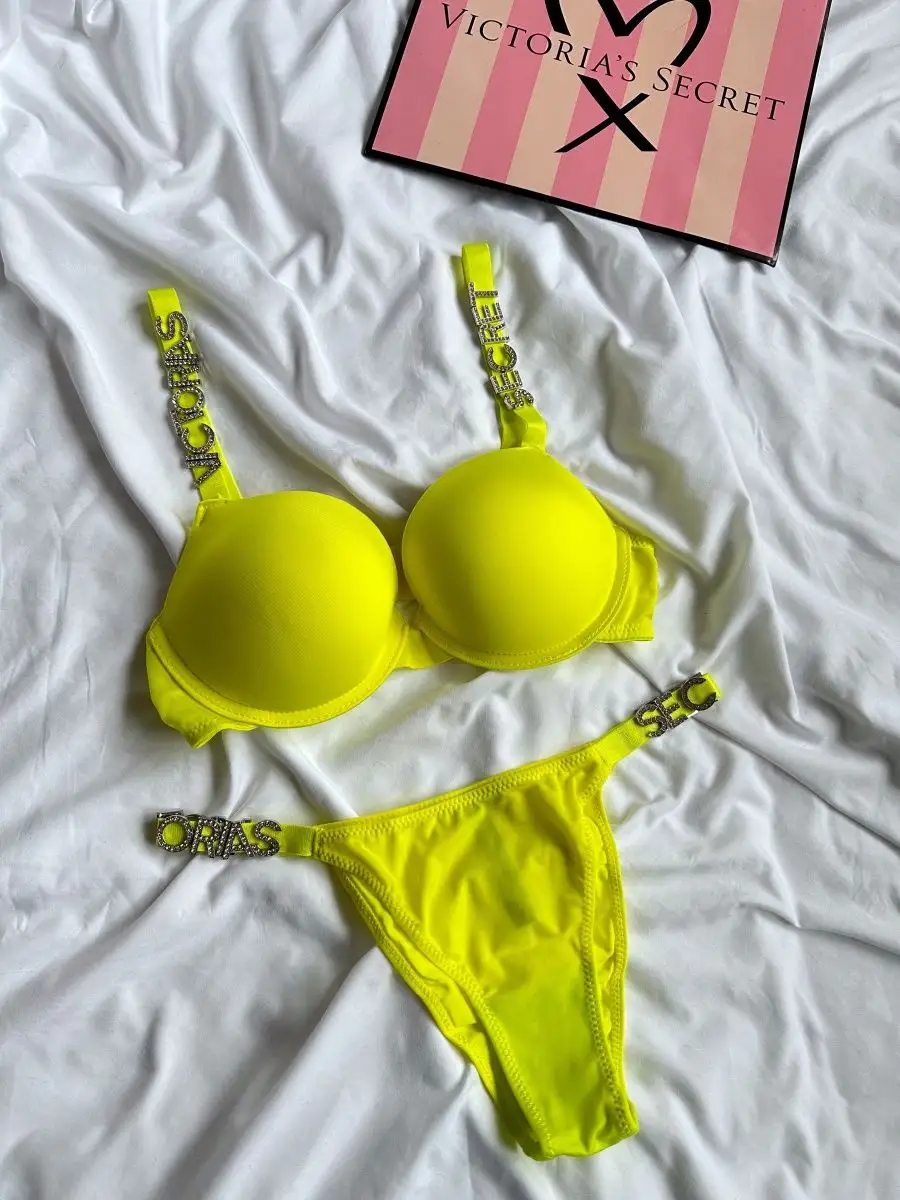 Желтое женское нижнее белье — купить в интернет-магазине Ламода